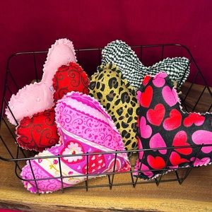 Fabric Hearts, Basket Fillers, Tray Fillers, Tiered Tray Fillers
